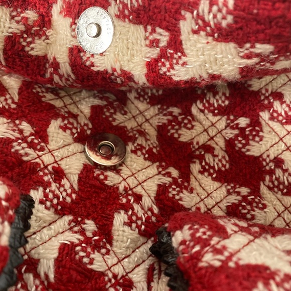 VERA BRADLEY Saddlebag Hipster HOUNDSTOOTH RED TWEED - Picture 9 of 16